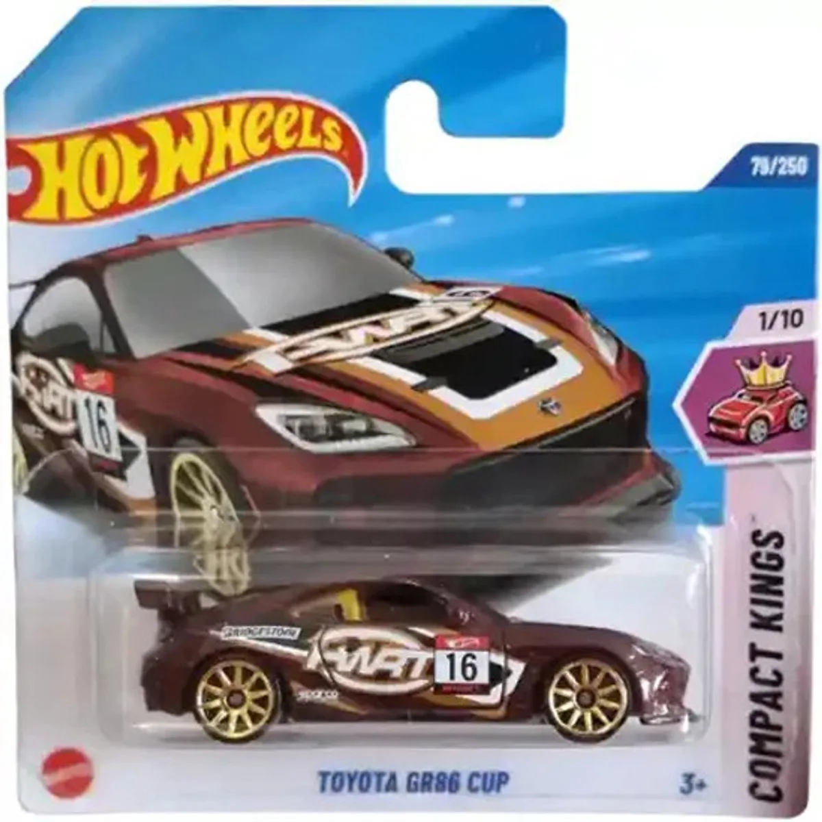TOYOTA GR86 CUP 79/250 1:64 HW COMPACT KINGS 1/10 från Hot Wheels i Brons gold wheels – produktbild