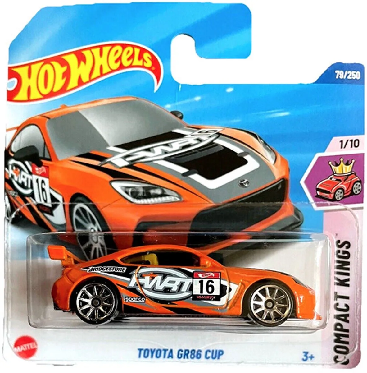 TOYOTA GR86 CUP 79/250 HW COMPACT KINGS 1/10 SHORT CARD van Hot Wheels in Oranje – productfoto