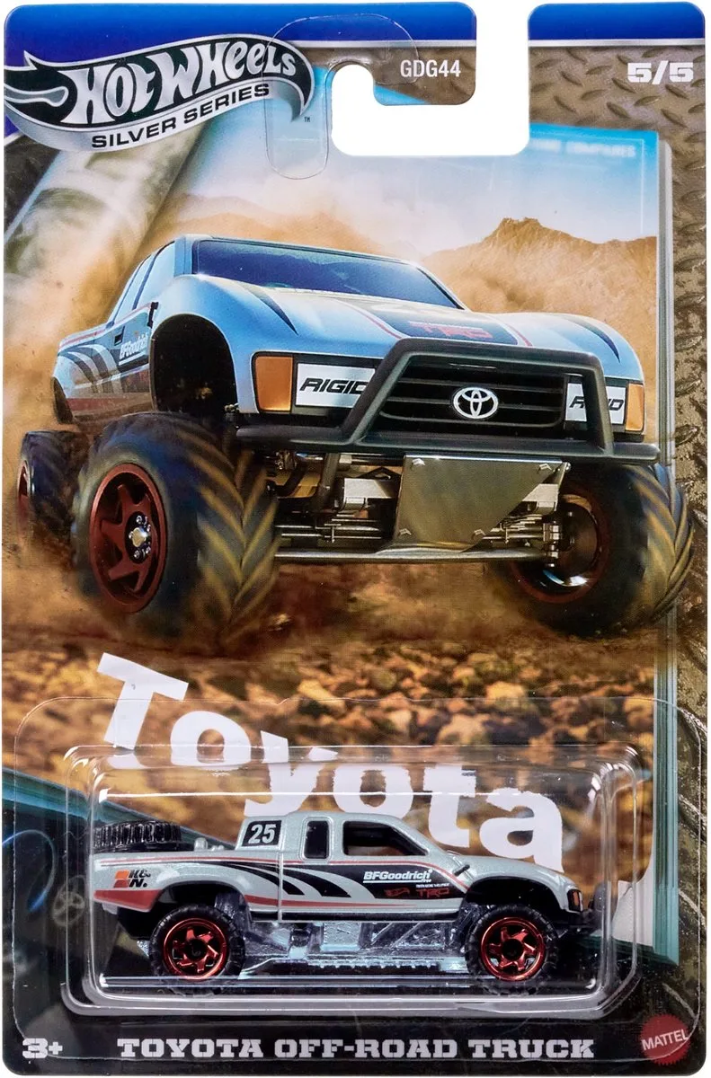 TOYOTA OFF ROAD TRUCK, JCB75, Auto, 3 jaar, Metaal från Hot Wheels i Flerfärgad – produktbild