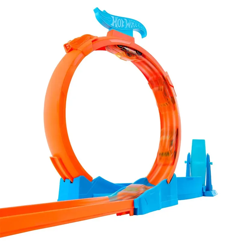 Track Creator Set met Drievoudige Looping - Met speelgoedauto - Baanbouwset by Hot Wheels in Multicolour – product photo 4 of 5