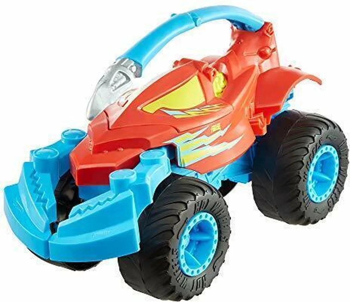 Transformerende Monster Truck 1:24 Scorpedo de Hot Wheels en Rouge, Jaune, Bleu – photo du produit