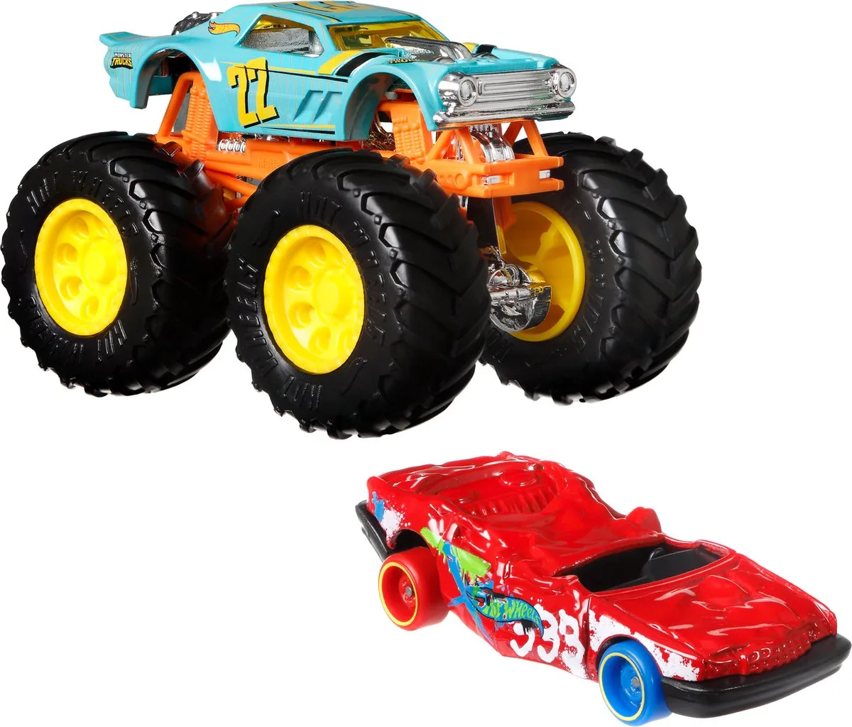 truck Monster Jam Night Shifter - monstertruck 9 cm schaal 1:64 från Hot Wheels i Flerfärgad – produktbild