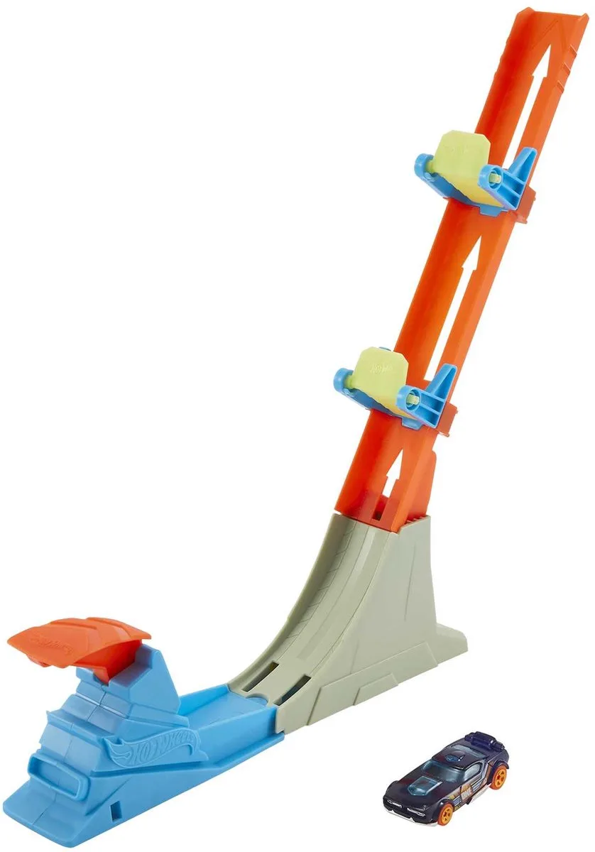 Vertical Power Launch Baan met Auto från Hot Wheels – produktbild