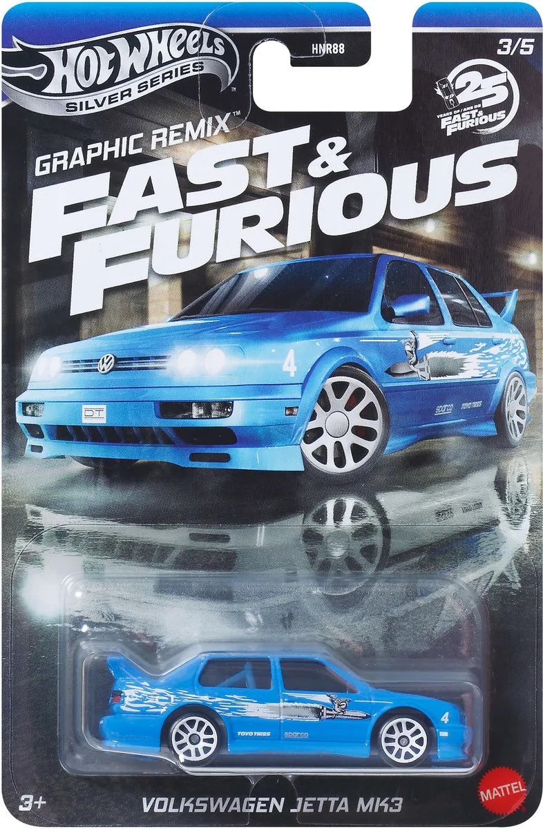Volkswagen Jetta MK3 | Fast & Furious | 1:64 HotWheels JBY46 de Hot Wheels en Bleu – photo du produit