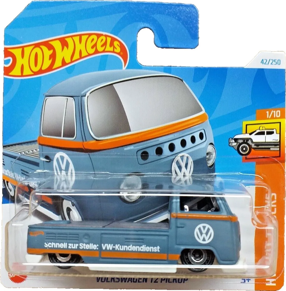 VOLKSWAGEN T2 PICKUP 42/250 1:64 1/10 HW HOT TRUCKS fra Hot Wheels i Grå – produktbillede