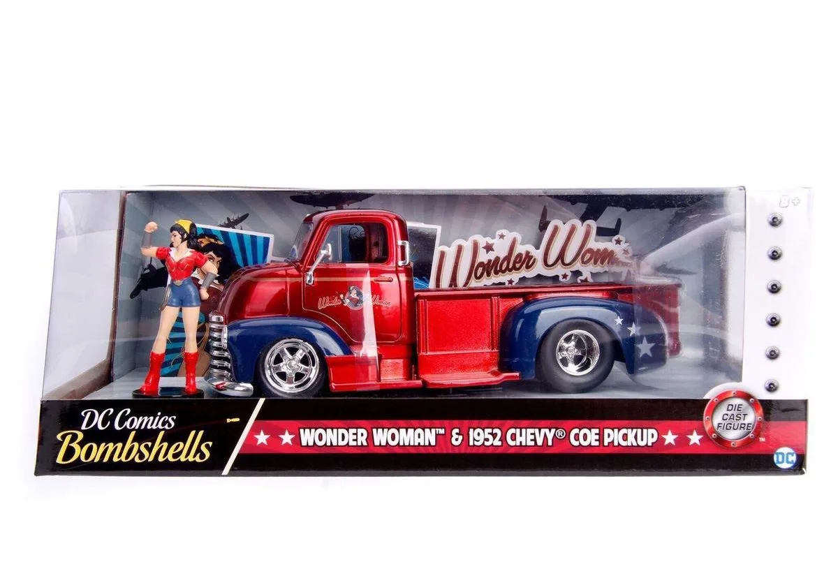 1952 Chevy Coe Pickup - Wonder Woman - DC Comics Bombshells - Jada 1:24 de Jada Toys en Diverse Kleuren – photo du produit