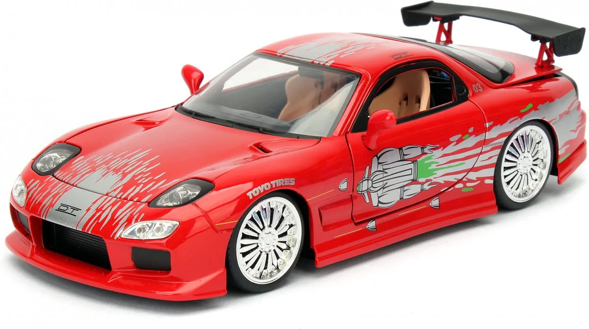 Auto Fast & Furious 1993 Mazda Rx-7 1:24 von Jada Toys in Rot – Produktfoto