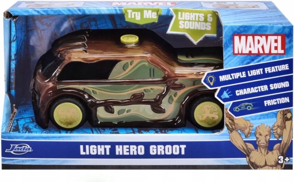 Byggmodell Bil Marvel Light Hero Groot Färdig modell Bilmodell från Jada Toys i Kleurloos – produktbild