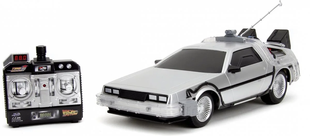 Bestuurbare Auto Back to the Future RC Time Machine 1:16 de Jada Toys en Argent – photo du produit