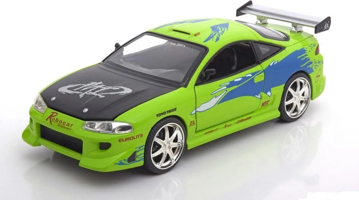 Brian's Mitsubishi Eclipse The Fast and the Furious 2001 1:24 Jada Toys by Jada Toys in Green – product photo