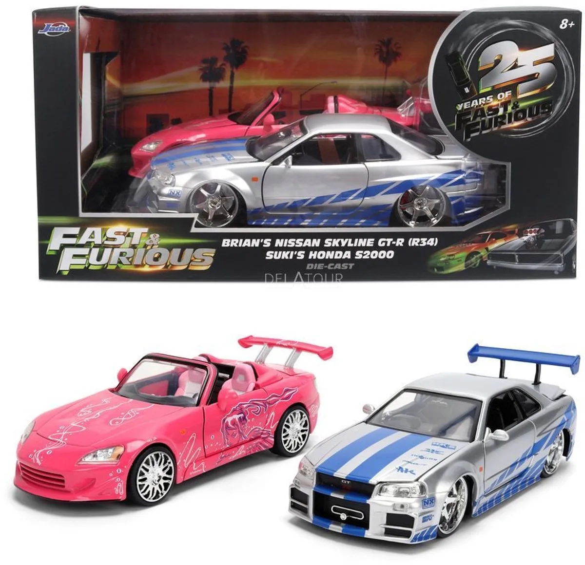 Brian´s Nissan Skyline GT-R / Suki´s Honda S2000 Fast & Furious från Jada Toys i Mix – produktbild