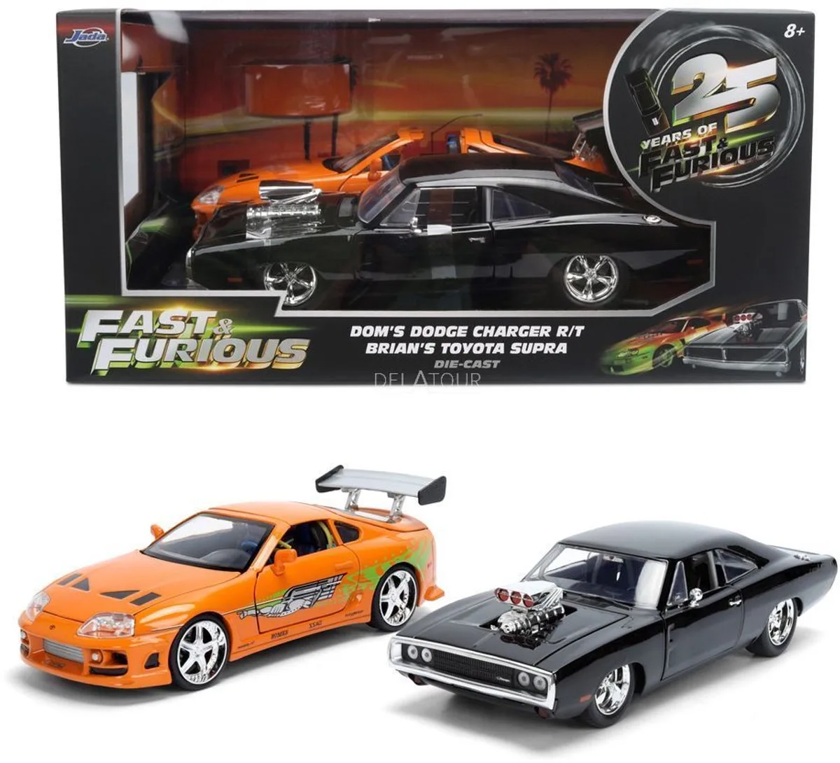 Brian´s Toyota Supra / Dom´s Dodge Charger Fast & Furious fra Jada Toys i Flerfarvet – produktbillede