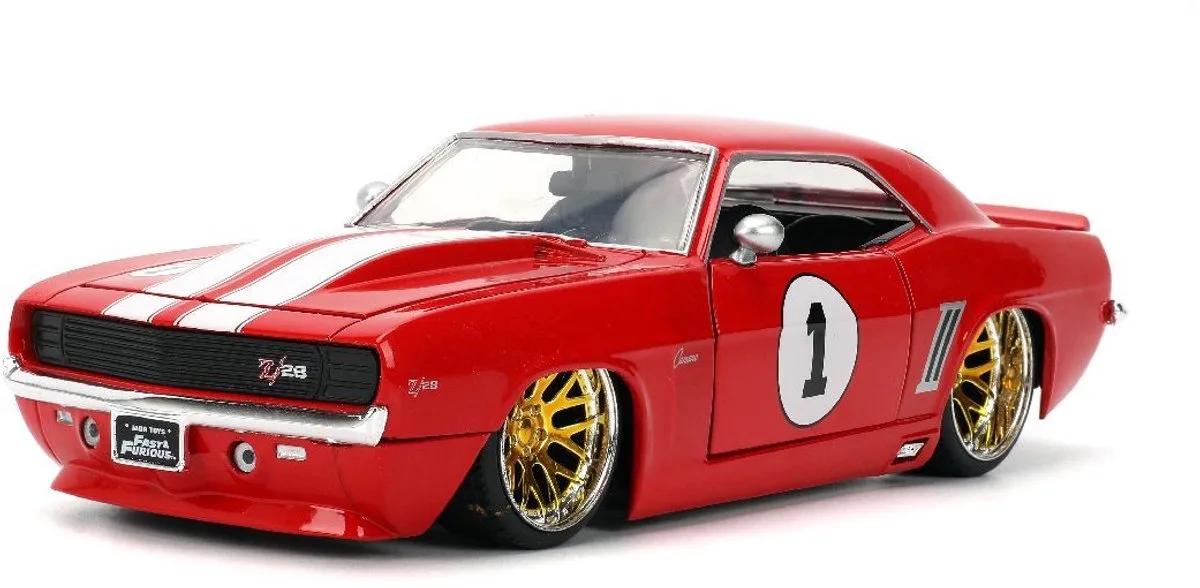 Chevrolet Camaro 1969 Fast & Furious von Jada Toys in Rot – Produktfoto