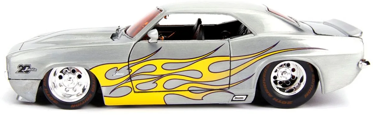 Chevrolet Camaro 1969 Modelauto 1:24 Metaal von Jada Toys in Silber – Produktfoto