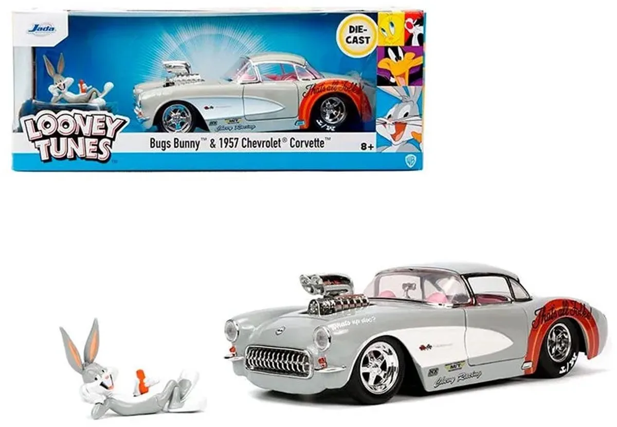 Chevrolet Corvette 1957 & Bugs Bunny van Jada Toys in Grijs – productfoto