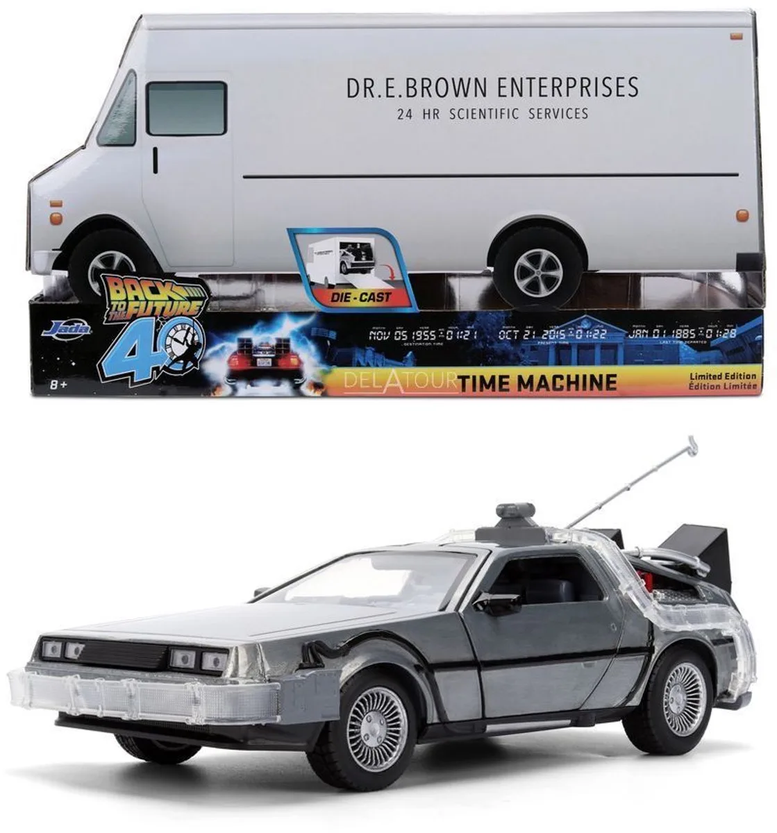 Delorean Time Machine Back to the Future / Truck Jada van Jada Toys in Grijs – productfoto