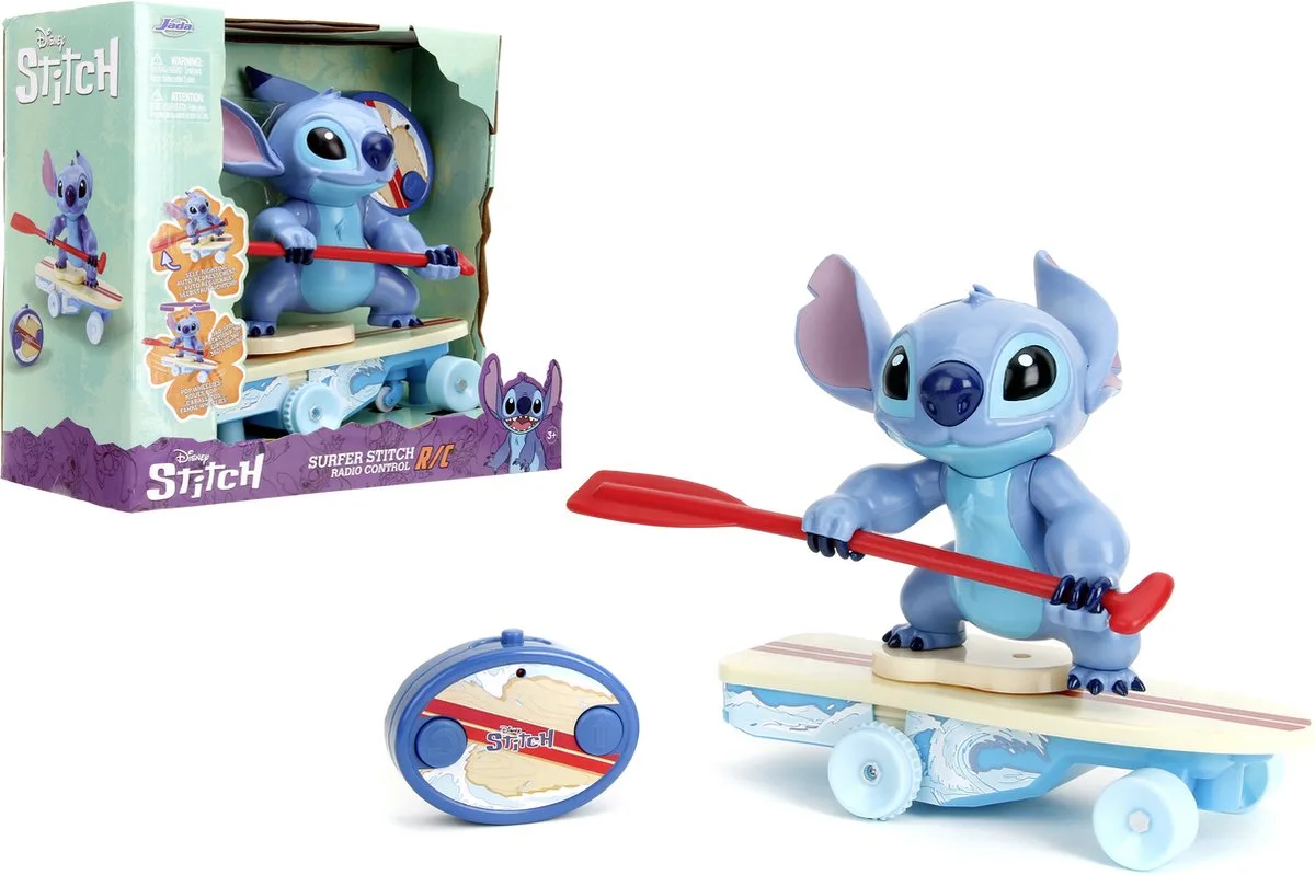 Disney - Lilo & Stitch - Rc Surfer Stitch - Afstandsbediening - Vanaf 3jr. från Jada Toys i Blå – produktbild