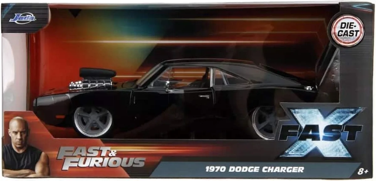 Dodge 1970 Fast & Furious Kant-en-klaar model Personenauto (model) von Jada Toys in Schwarz – Produktfoto