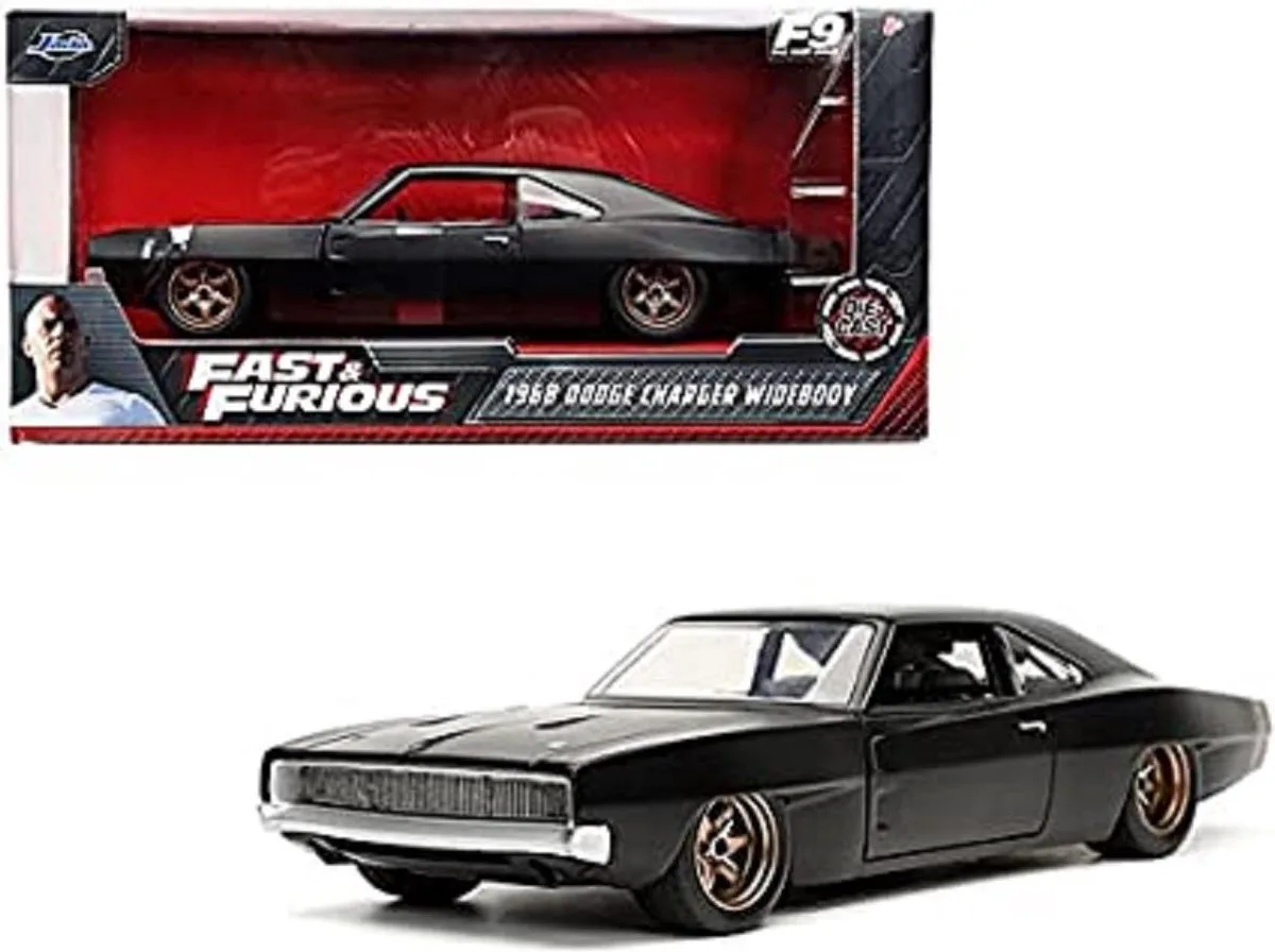 Dodge Charger Widebody 1968 "Fast & Furious 9" Dom’s Zwart 1:24 Jada Toys von Jada Toys in Matzwart – Produktfoto