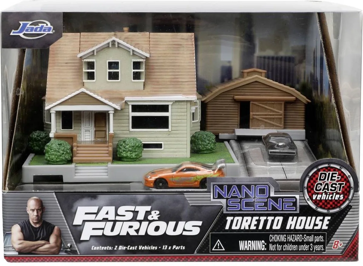 F&F Nano Dom's House Display Diorama van Jada Toys in Meerkleurig – productfoto
