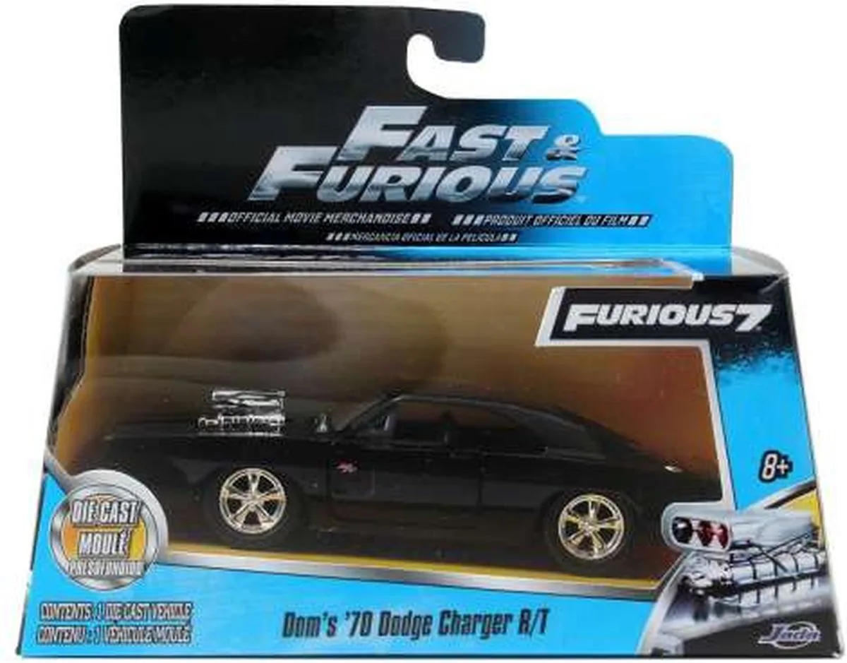 Fast and Furious: 1970 Dodge Charger R-T glossy Black 1:32 van Jada Toys in Zwart – productfoto