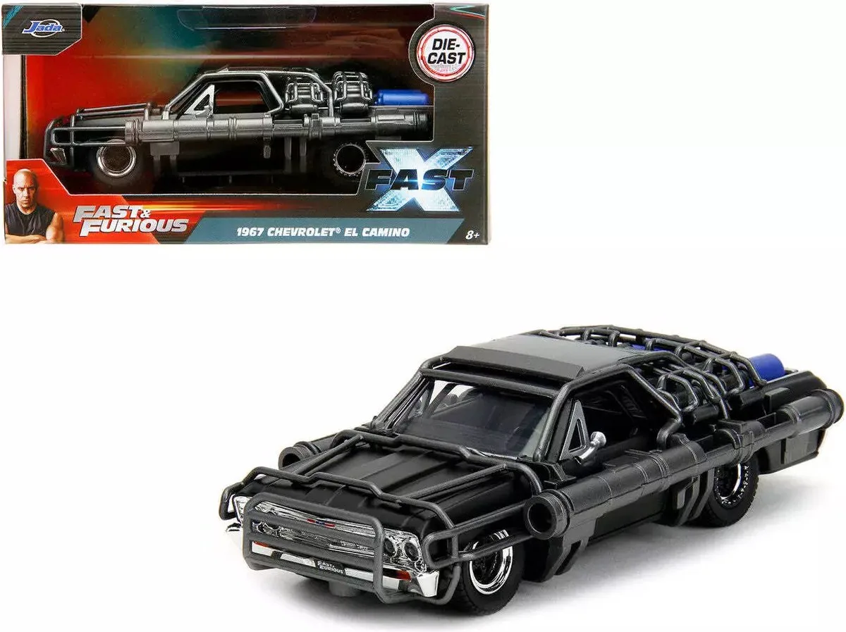 Fast and Furious Chevrolet El Camino modelauto 1:32 van Jada Toys in Zwart – productfoto