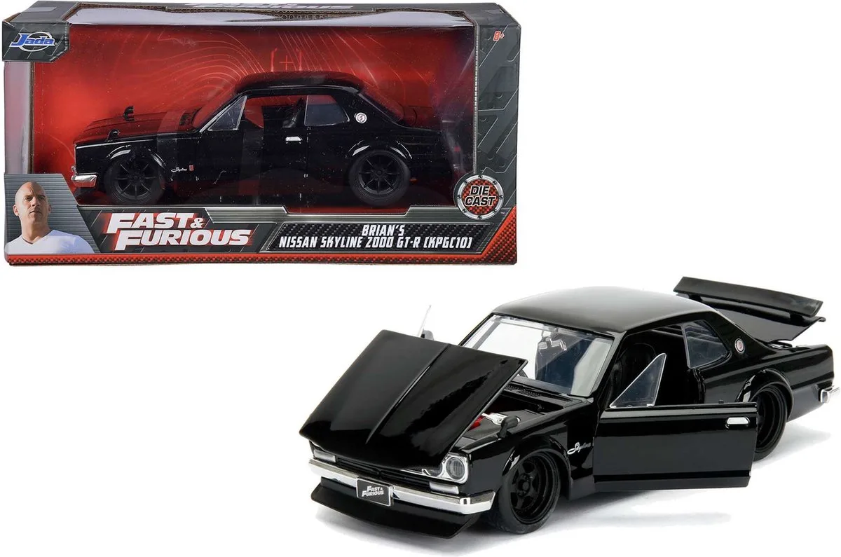 Fast & Furious - 1971 Nissan Skyline 1:24 (253203004) de Jada Toys en Noir – photo du produit