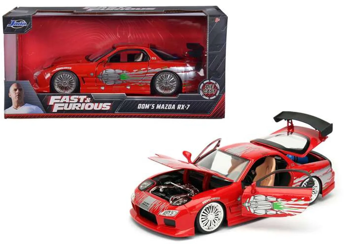 Fast & Furious 1993 Mazda RX-7 1:24 - 9398338314R00 van Jada Toys in Rood – productfoto