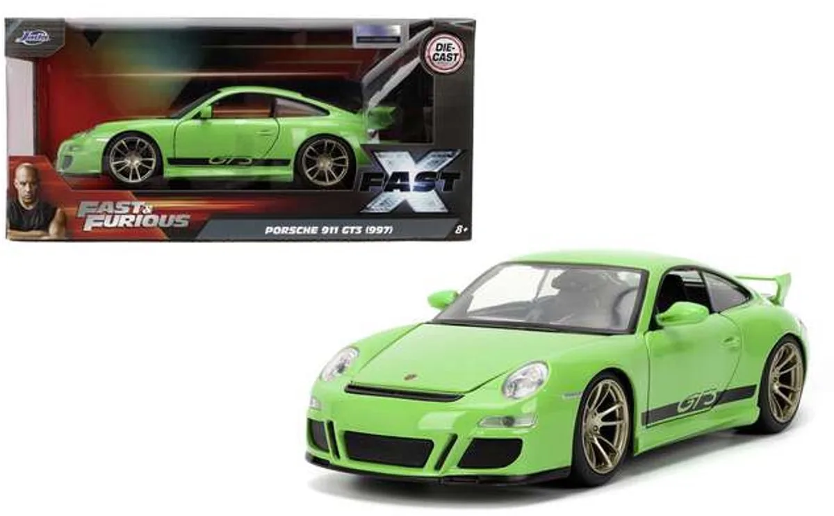 Fast & Furious 2007 Porsche (F10) 1:24 - 9334919314R00 de Jada Toys en Vert – photo du produit