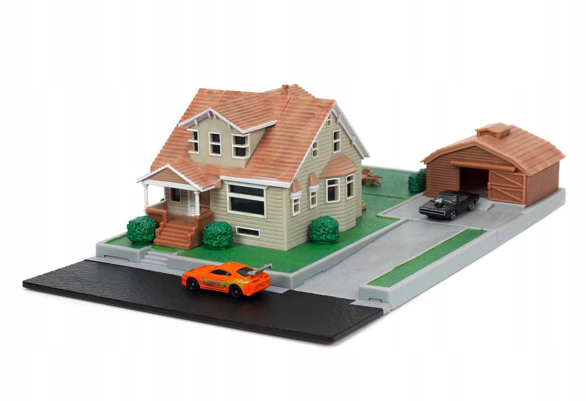 Fast & Furious Diorama: Dom Toretto met 2 auto's de Jada Toys – photo du produit