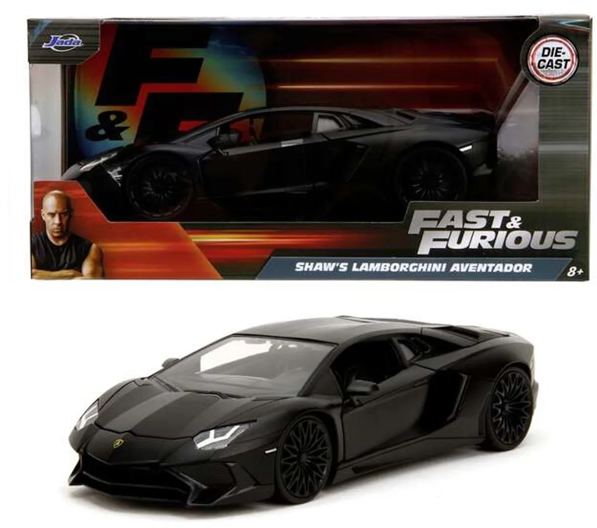 Fast & Furious Lamborghini Aventador 1:24 - 9336152314R00 van Jada Toys in Zwart – productfoto