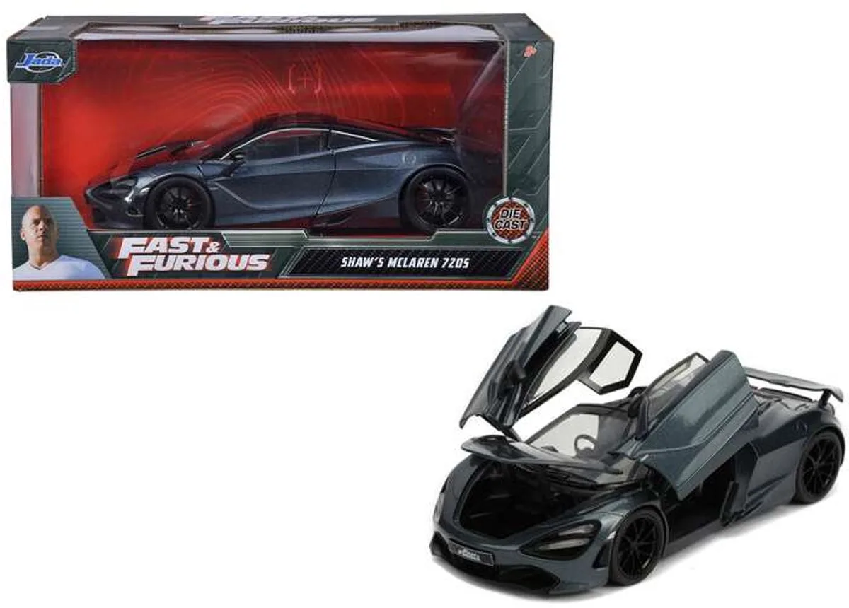 Fast & Furious Shaw's McLaren 720S 1/24 - 9330754314R00 fra Jada Toys i Grå – produktbillede