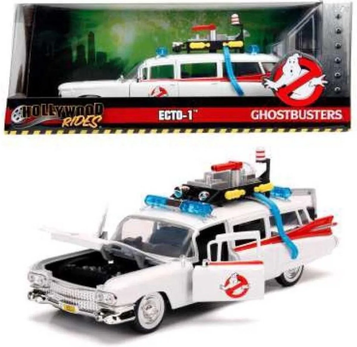 Jada Ghostbusters Ecto-1 Metalbil 1:24 Figur fra Jada Toys i Hvid – produktbillede