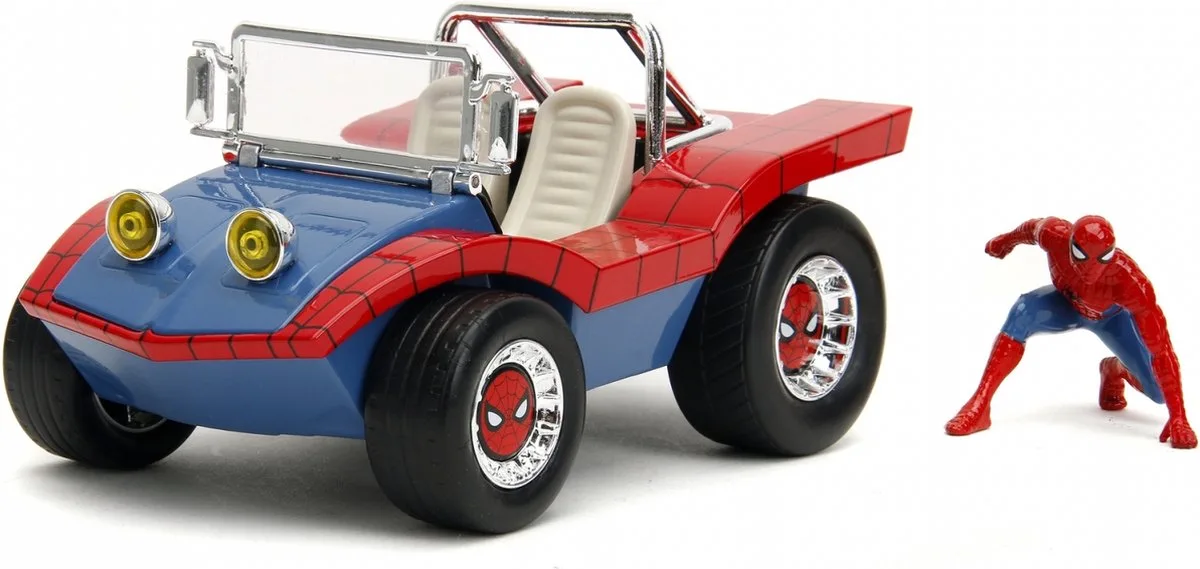 Jada Die-Cast Spider-Man Buggy - 1:24 van Jada Toys in Blauw, Rood – productfoto