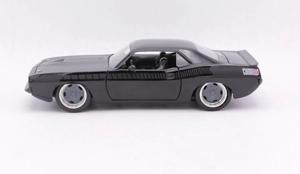 Letty's Plymouth Barracuda Fast And Furious modelauto 1:24 Jada fra Jada Toys i Sort – produktbillede
