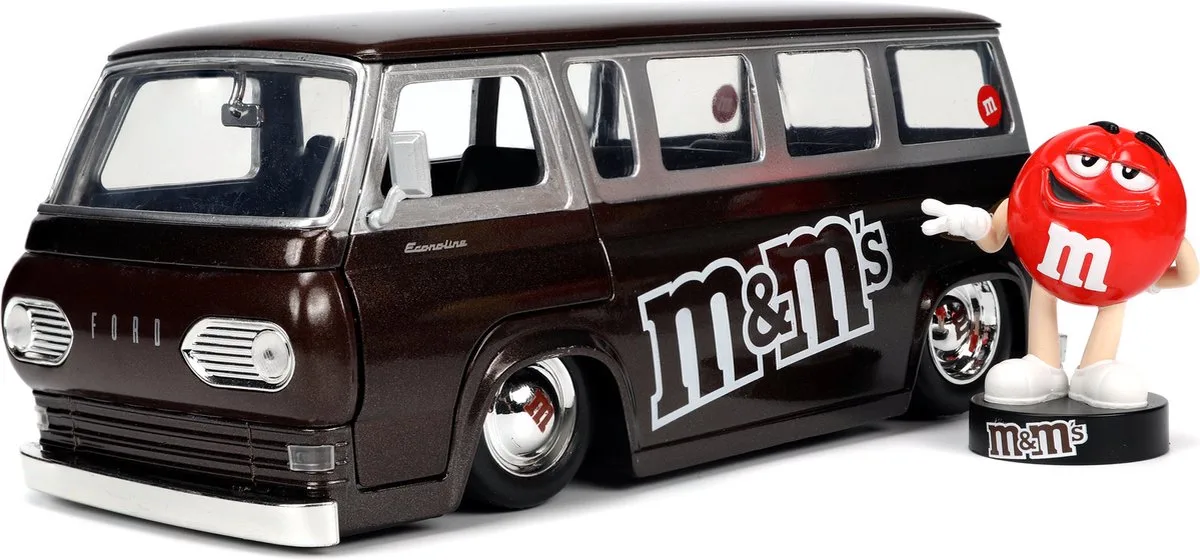 M&Ms Red 1965 Ford Econoline Van 1:24 de Jada Toys en Noir – photo du produit