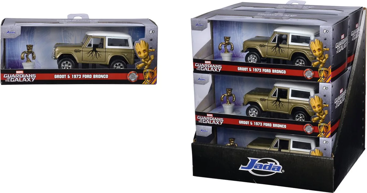Marvel, Guardians of the Galaxy - Groot - 1973 Ford Bronco - 1:32 - Schaalmodel - Metaal - Die-cast - Speelgoedvoertuig de Jada Toys en Marron – photo du produit