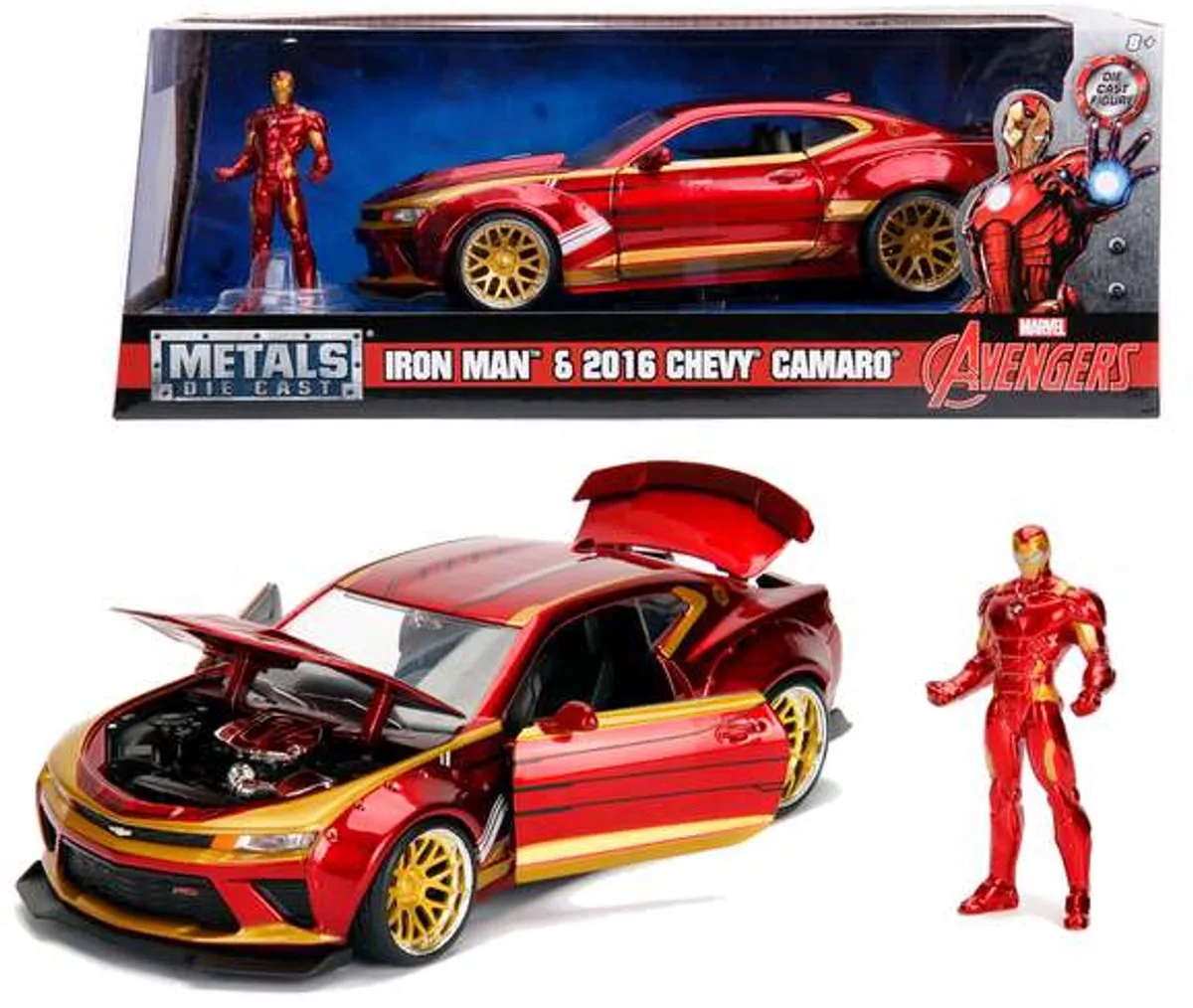 Marvel Ironman 2016 Chevy Camaro SS 1:24 - 9399724314R00 de Jada Toys en Rouge – photo du produit