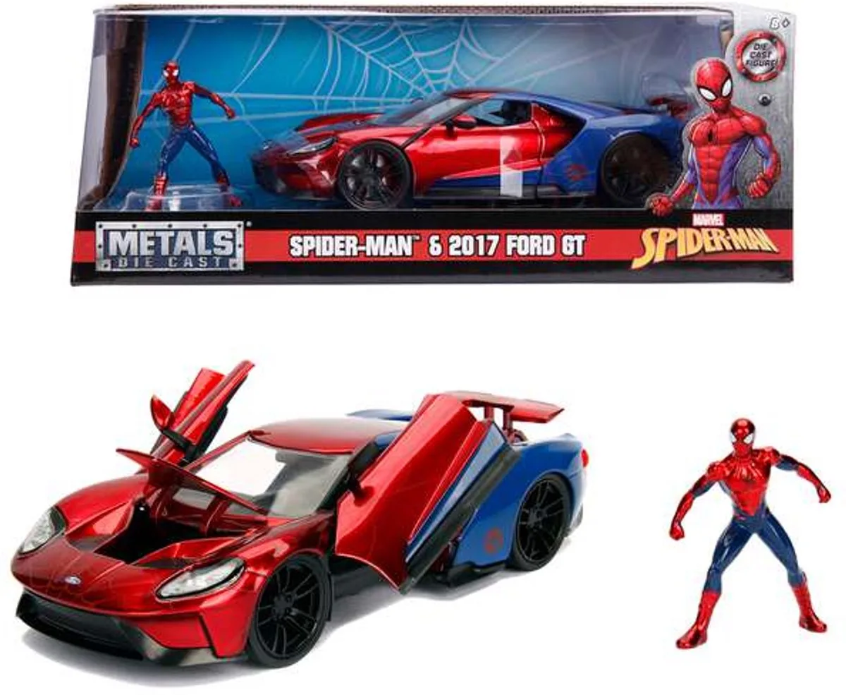 Marvel Spiderman 2017 Ford GT 1:24 - 9399725314R00 van Jada Toys in Meerkleurig – productfoto