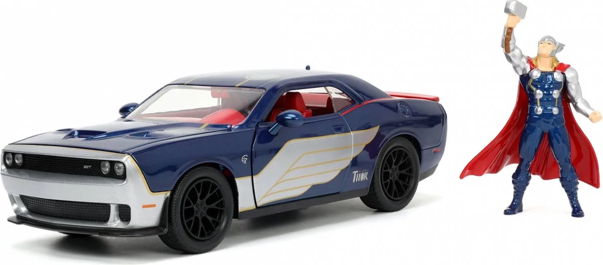 Marvel Thor 2015 Dodge Challenger 1:24 van Jada Toys in Blauw – productfoto