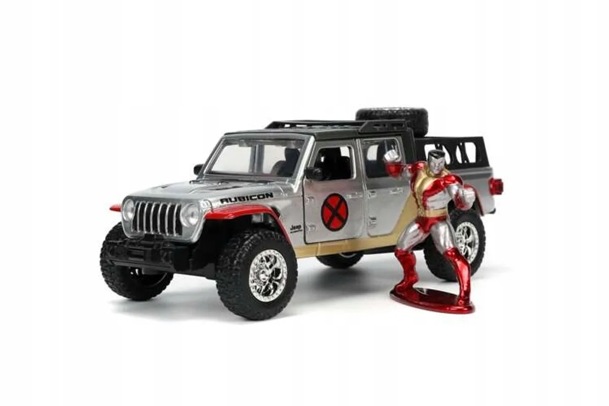 Marvel X-Men Jeep Gladiator 1:32 met Colossus Figuur van Jada Toys in Zilver – productfoto