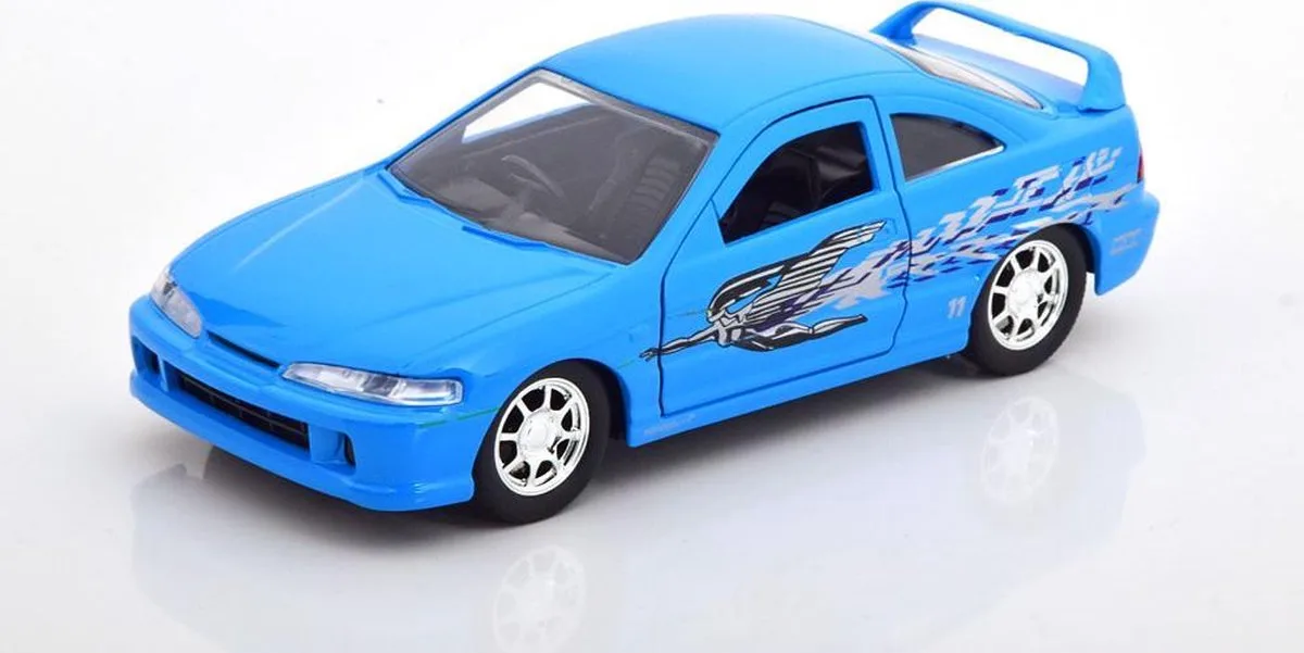 Mia's Acura Integra The Fast And The Furious modelauto 1:32 fra Jada Toys i Blå – produktbillede