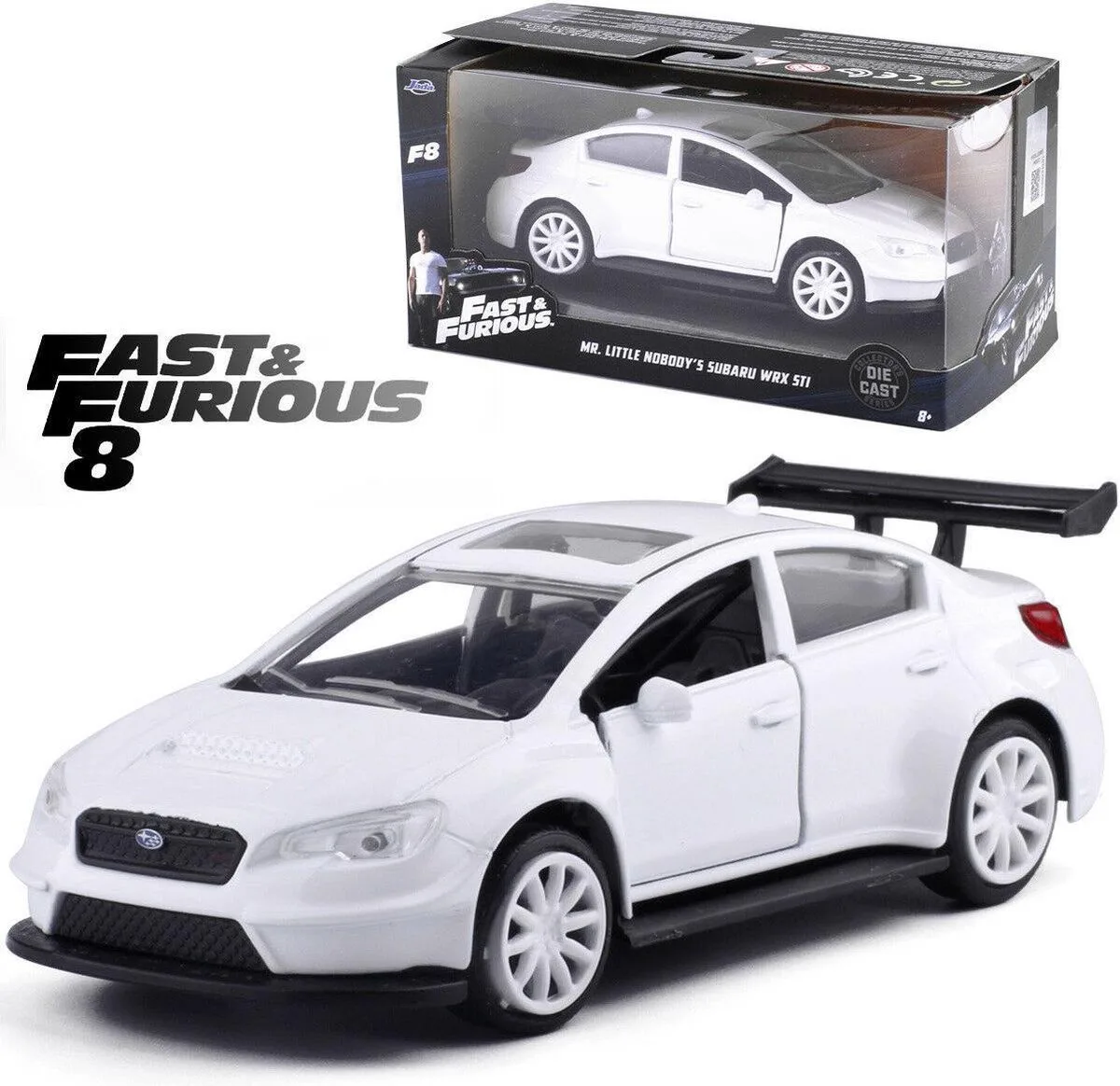 Mr. Little Nobody Subaru Impreza WRX STI Fast And Furious 1:32 de Jada Toys en Blanc – photo du produit