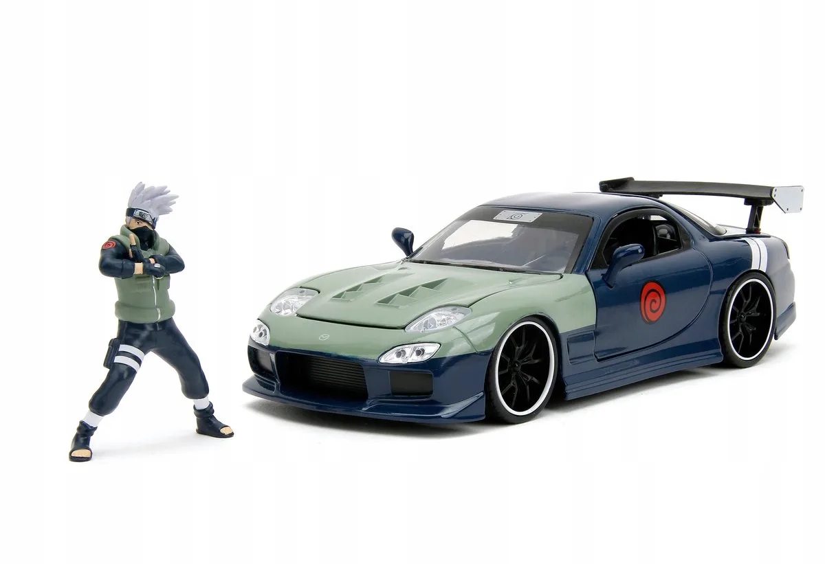 Naruto 1993 Mazda RX-7 Die-Cast Model met Kakashi Figuur by Jada Toys – product photo