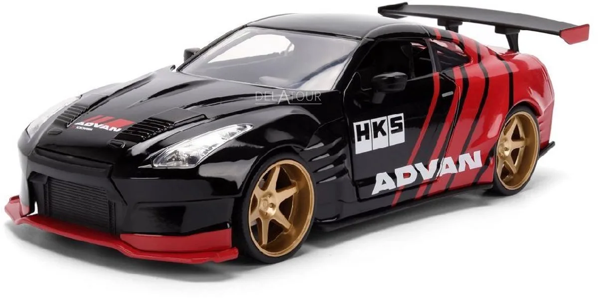 Nissan GT-R R35 Ben Sopra 2009 Advan Jada 1:24 van Jada Toys in Zwart – productfoto
