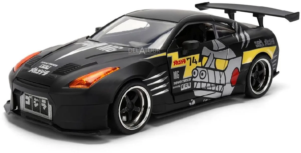 Nissan GT-R R35 Ben Sopra & Mecha Godzilla de Jada Toys en Noir – photo du produit