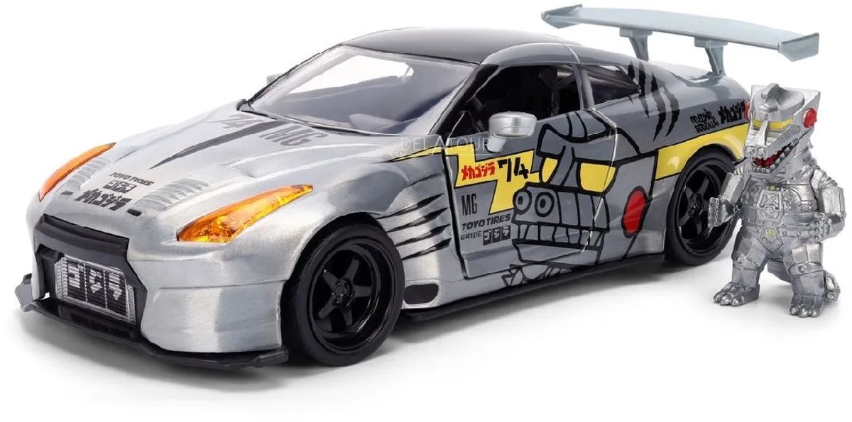 Nissan GT-R R35 Ben Sopra & MechaGodzilla Figurine Jada de Jada Toys en Gris – photo du produit