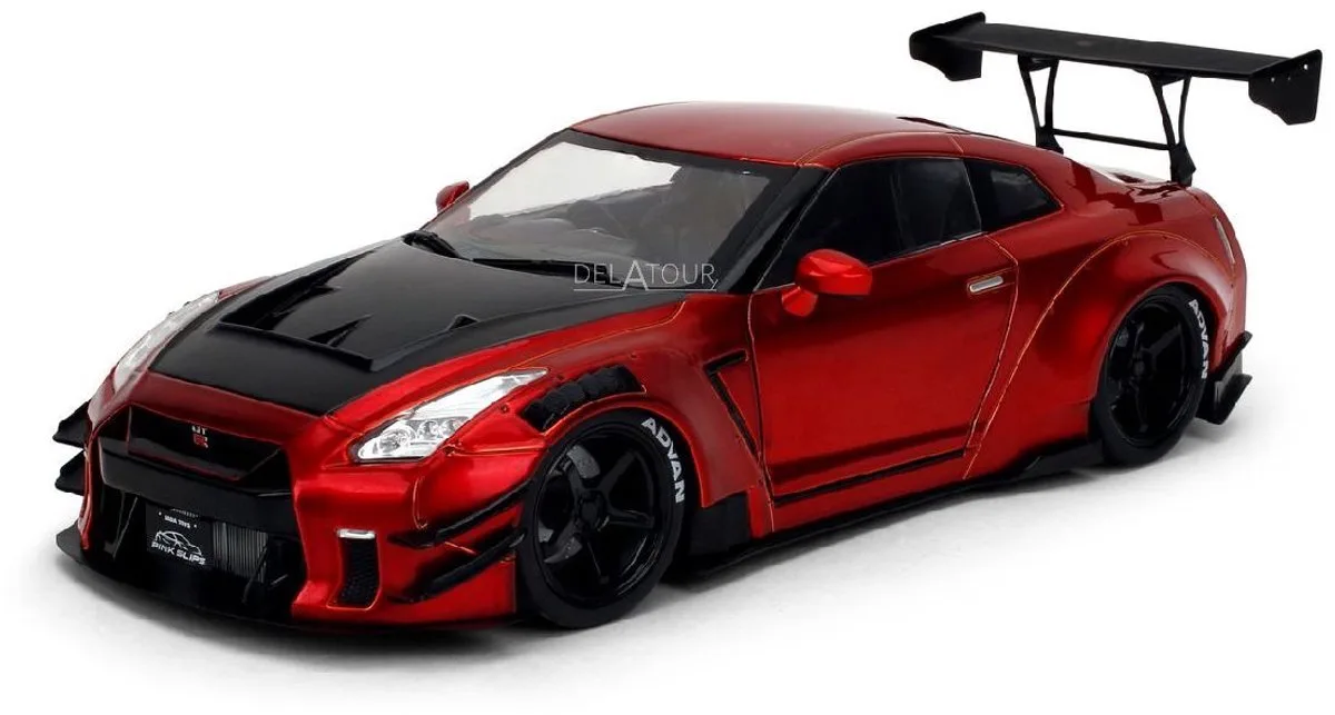 Nissan GT-R R35 Liberty Walk Body Kit 2.0 Red jada van Jada Toys in Rood – productfoto