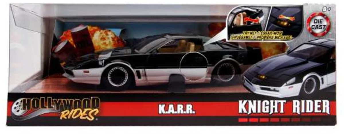 Pontiac Firebird Knight Rider K.A.R.R. 1982 Zwart / Zilver 1-24 Jada Toys von Jada Toys in Schwarz, Silber – Produktfoto