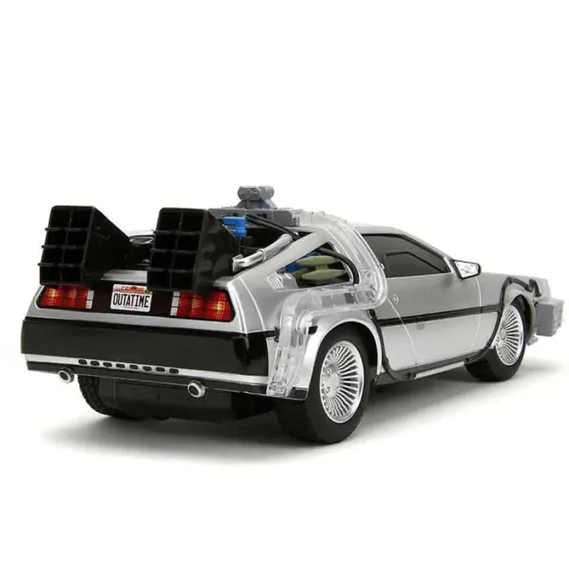 RC Back to the Future Time Machine 1:16 - 9334627314R00 de Jada Toys en Gris – photo du produit 3 sur 6